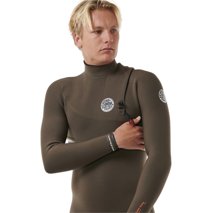 2024 Rip Curl Mens Flashbomb 4/3mm Zip Free Wetsuit 14NMFS - Deep Rock